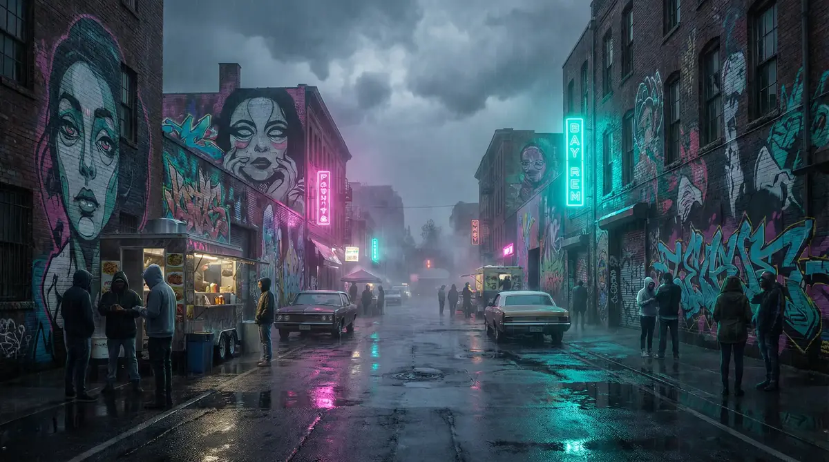 猎奇 - 雨夜壁画街